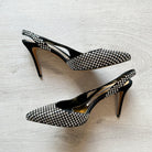 Alexandre Vauthier Black Crystal Embellished Slingback Amber Heels - House Of Huntington
