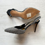 Alexandre Vauthier Black Crystal Embellished Slingback Amber Heels - House Of Huntington