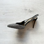 Alexandre Vauthier Black Crystal Embellished Slingback Amber Heels - House Of Huntington