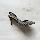 Alexandre Vauthier Black Crystal Embellished Slingback Amber Heels - House Of Huntington