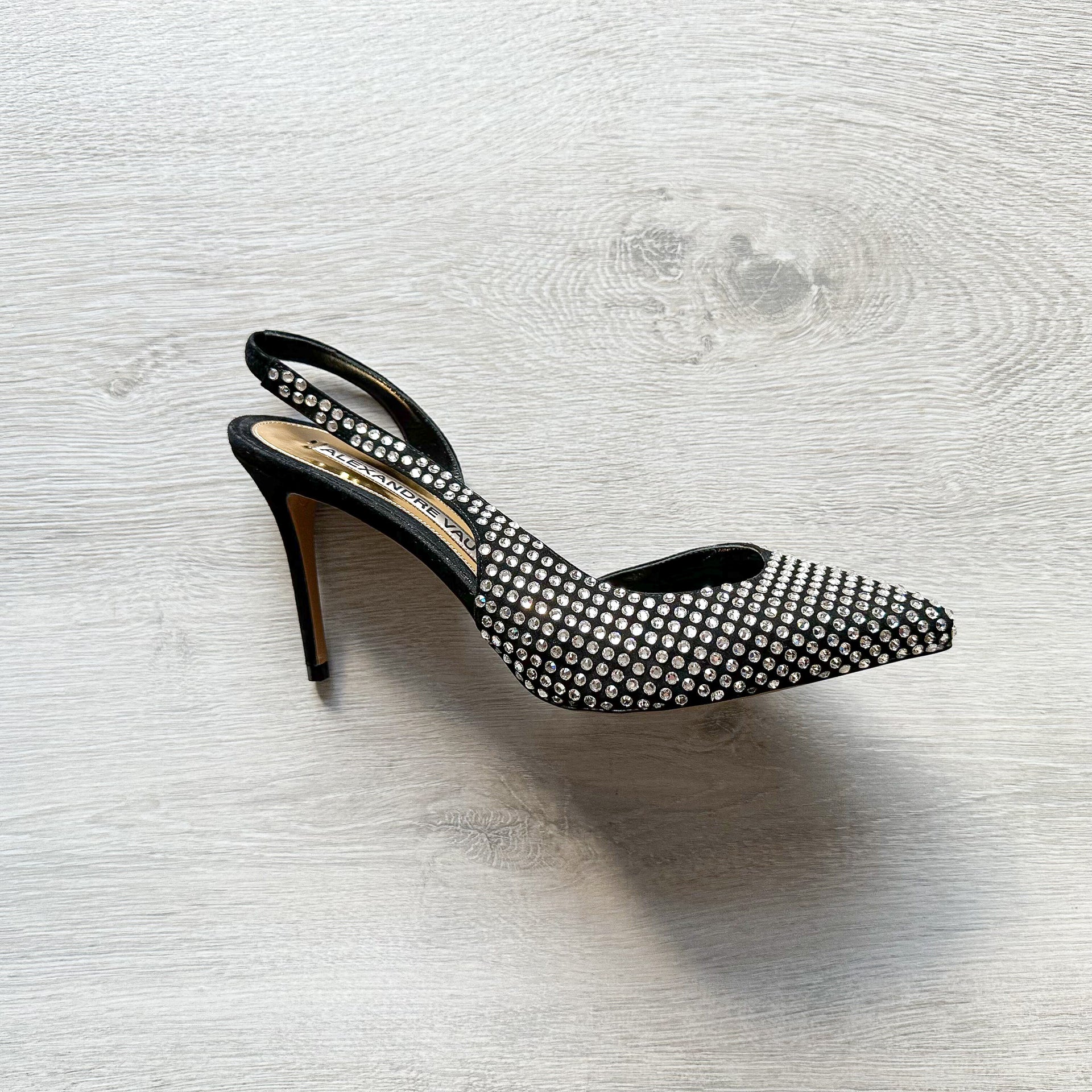 Crystal Embellished Slingback Amber Heels