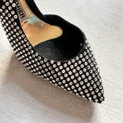 Alexandre Vauthier Black Crystal Embellished Slingback Amber Heels - House Of Huntington