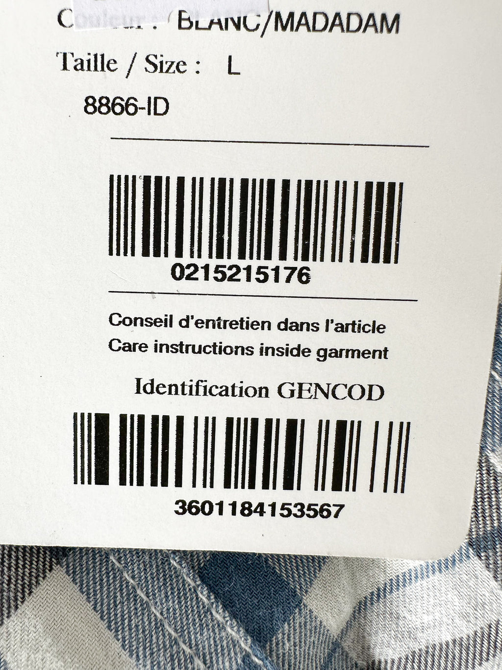 Saint James Blue Checked Shirt In Brushed Cotton