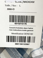 Saint James Blue Checked Shirt In Brushed Cotton