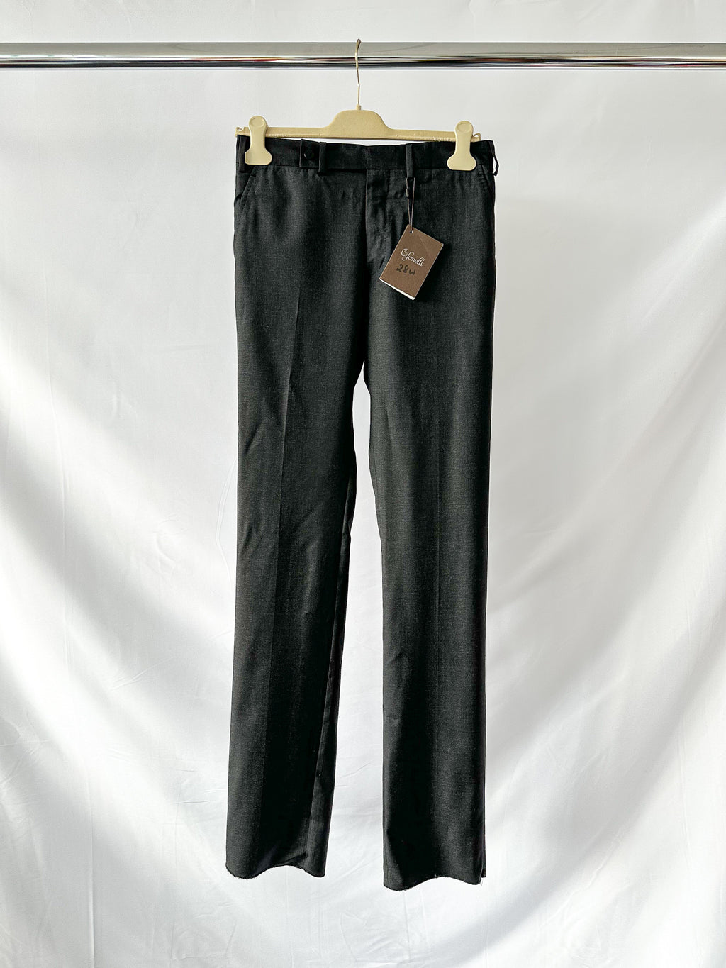 Cifonelli Dark Grey Wool Formal Trousers