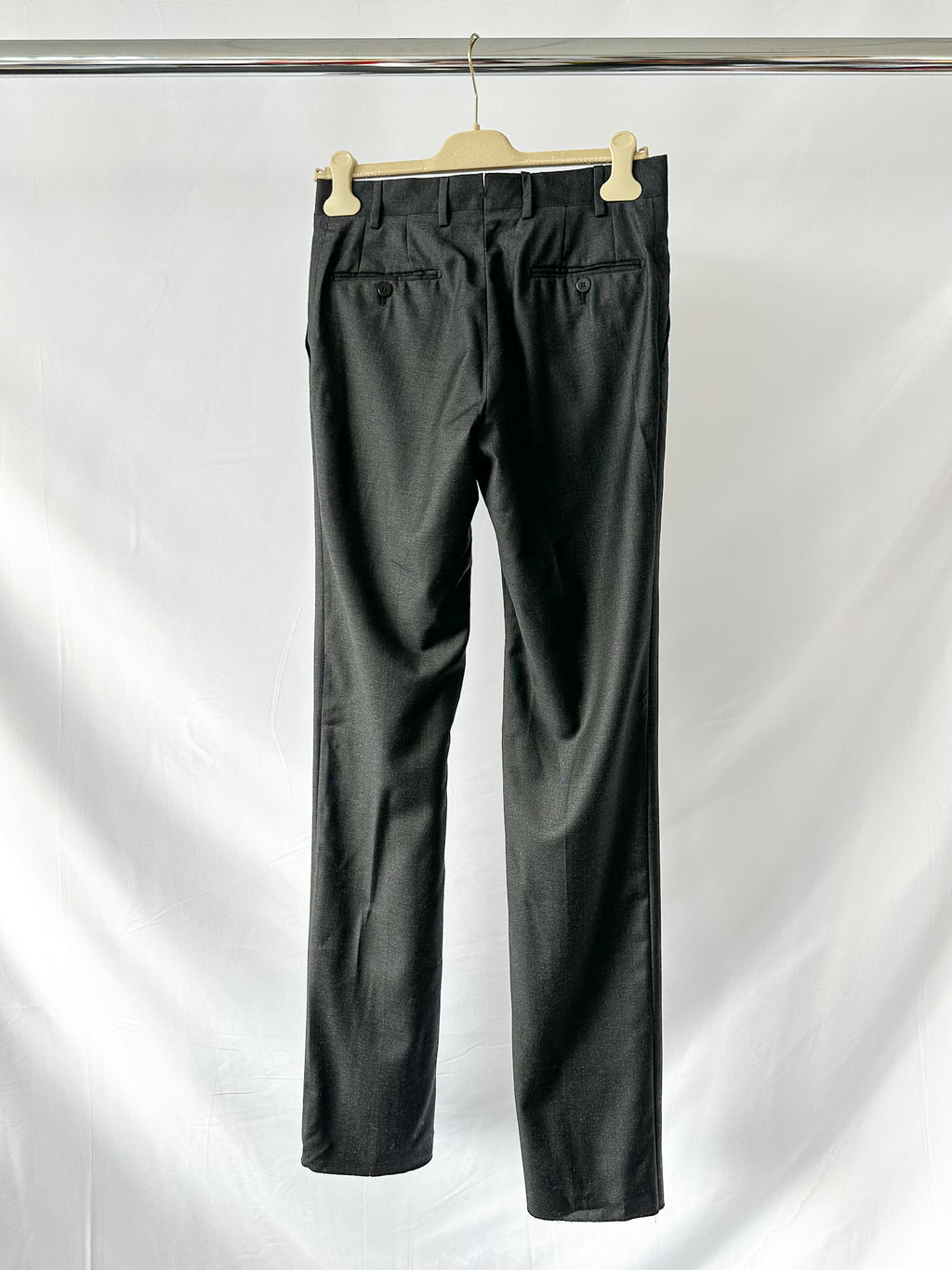 Cifonelli Dark Grey Wool Formal Trousers