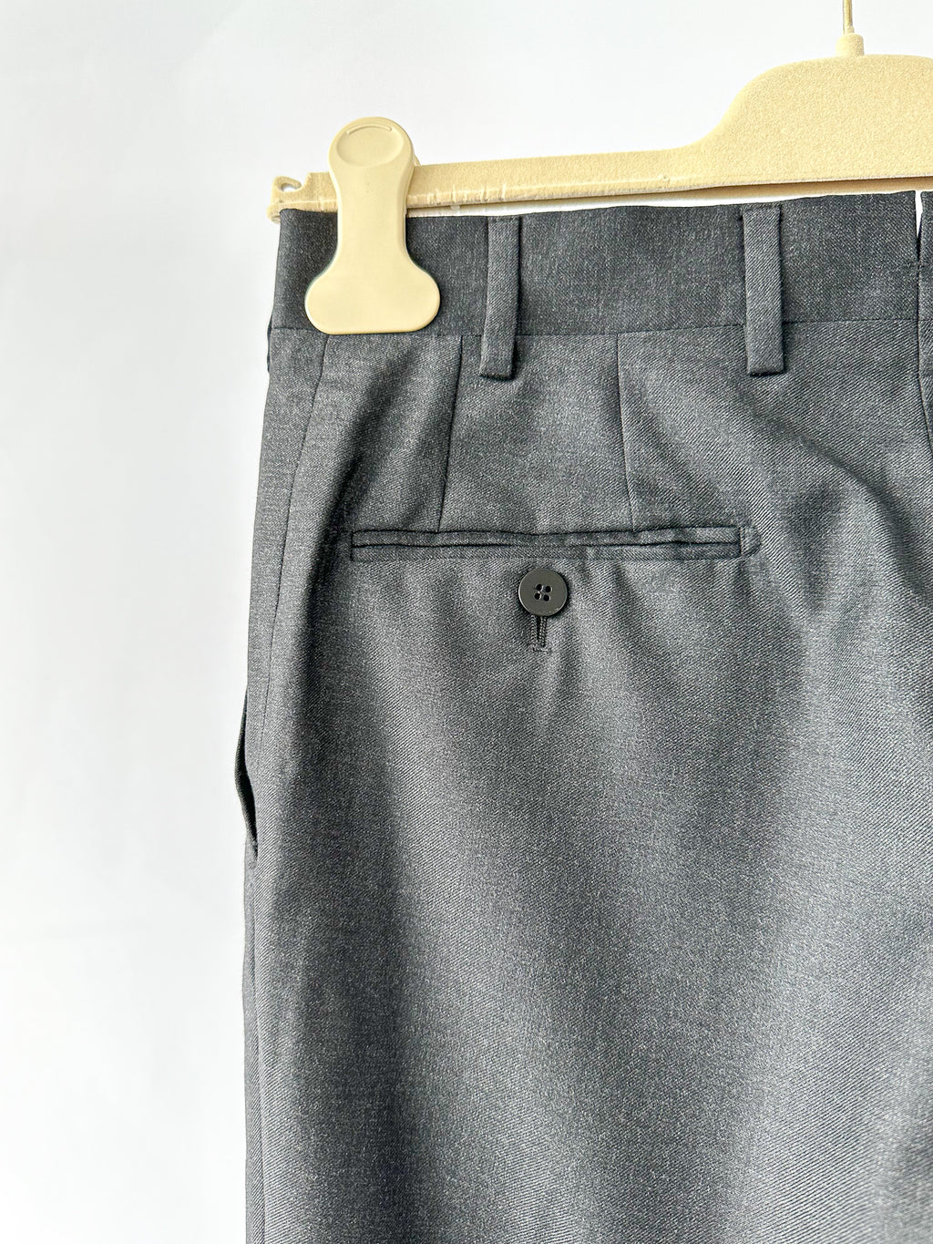 Cifonelli Dark Grey Wool Formal Trousers