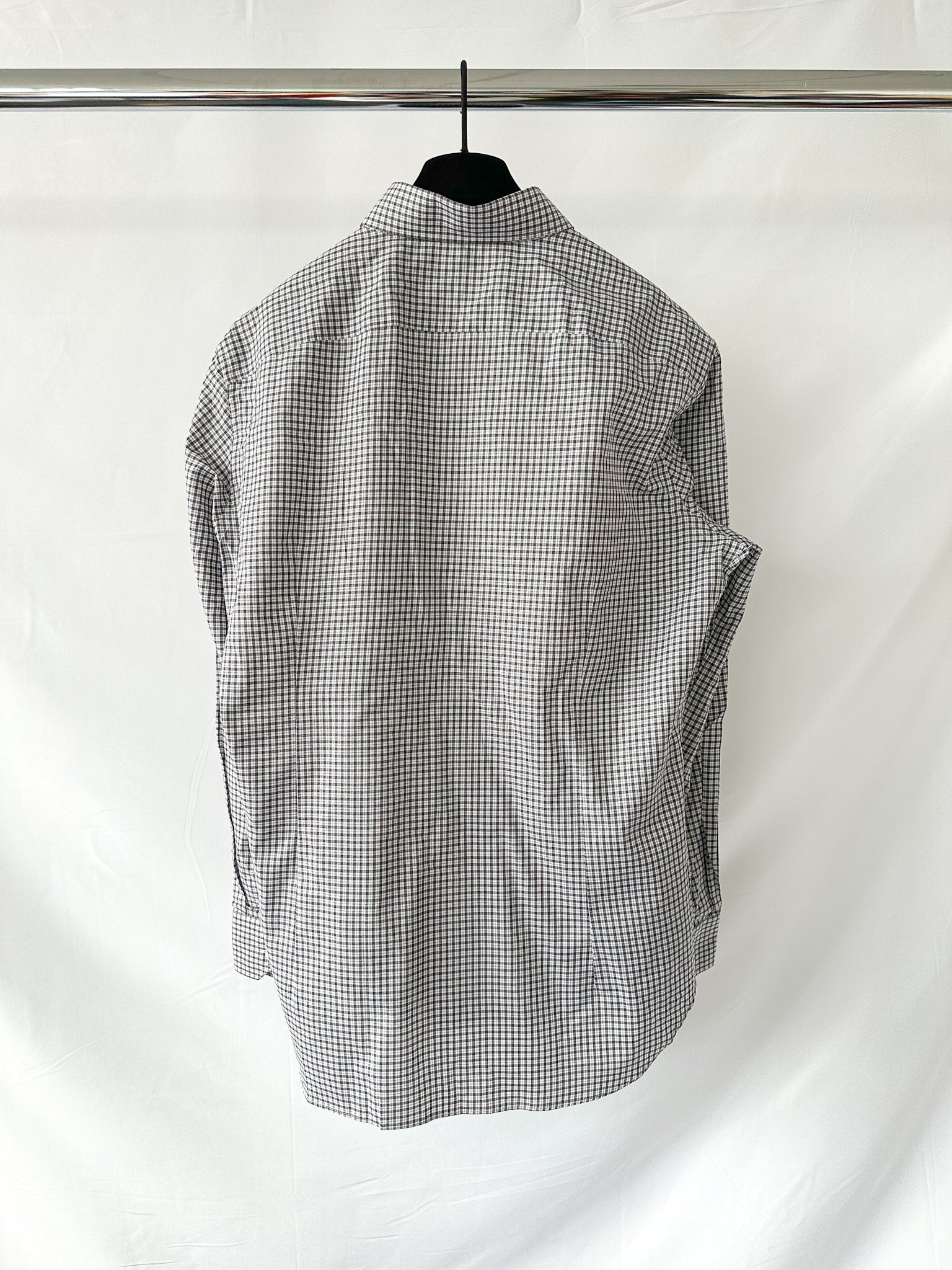 Cifonelli Check Brown White Formal Shirt