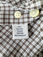 Cifonelli Check Brown White Formal Shirt