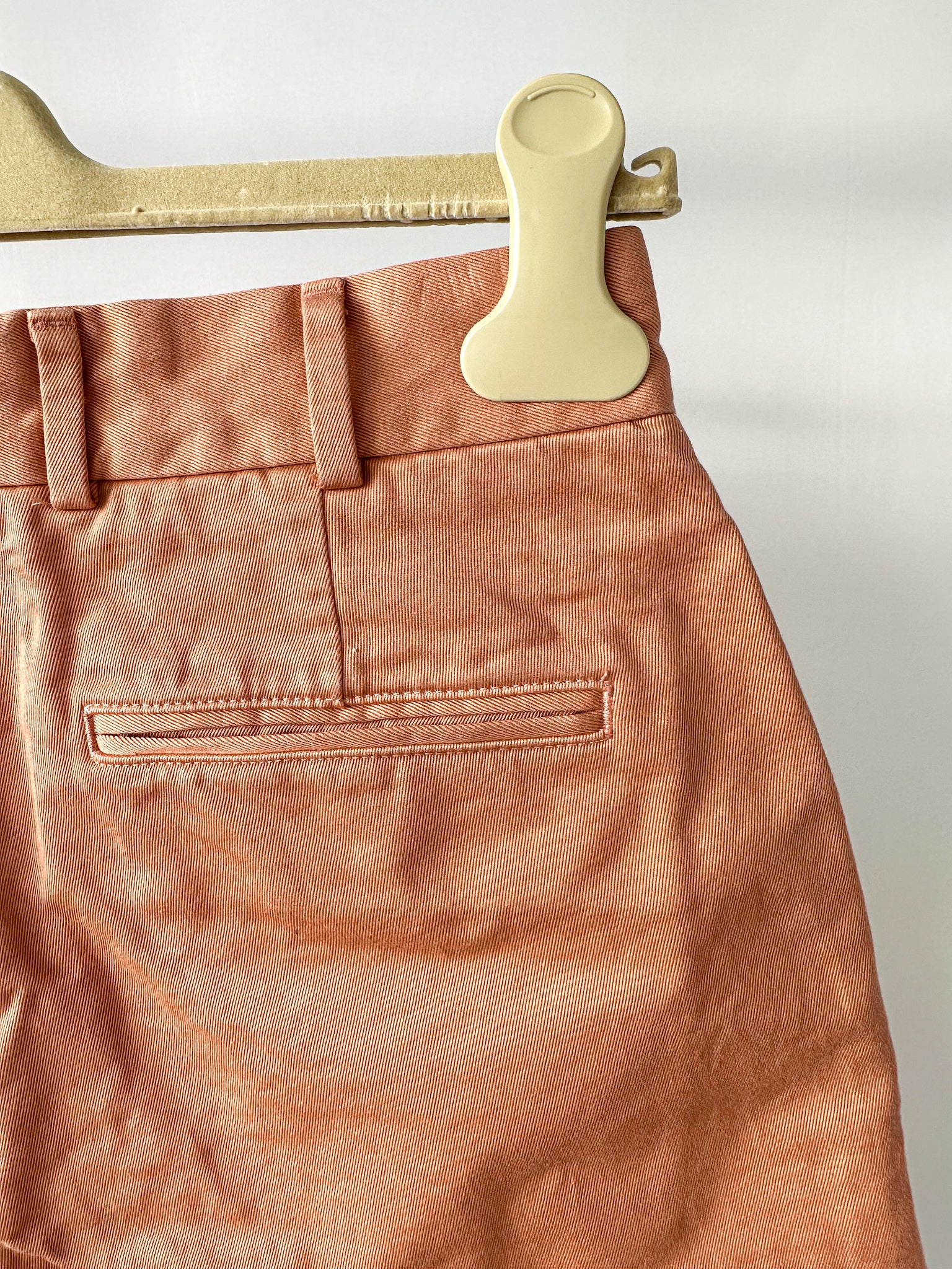 Beams Cut Off Chino Pink Shorts Wide Leg