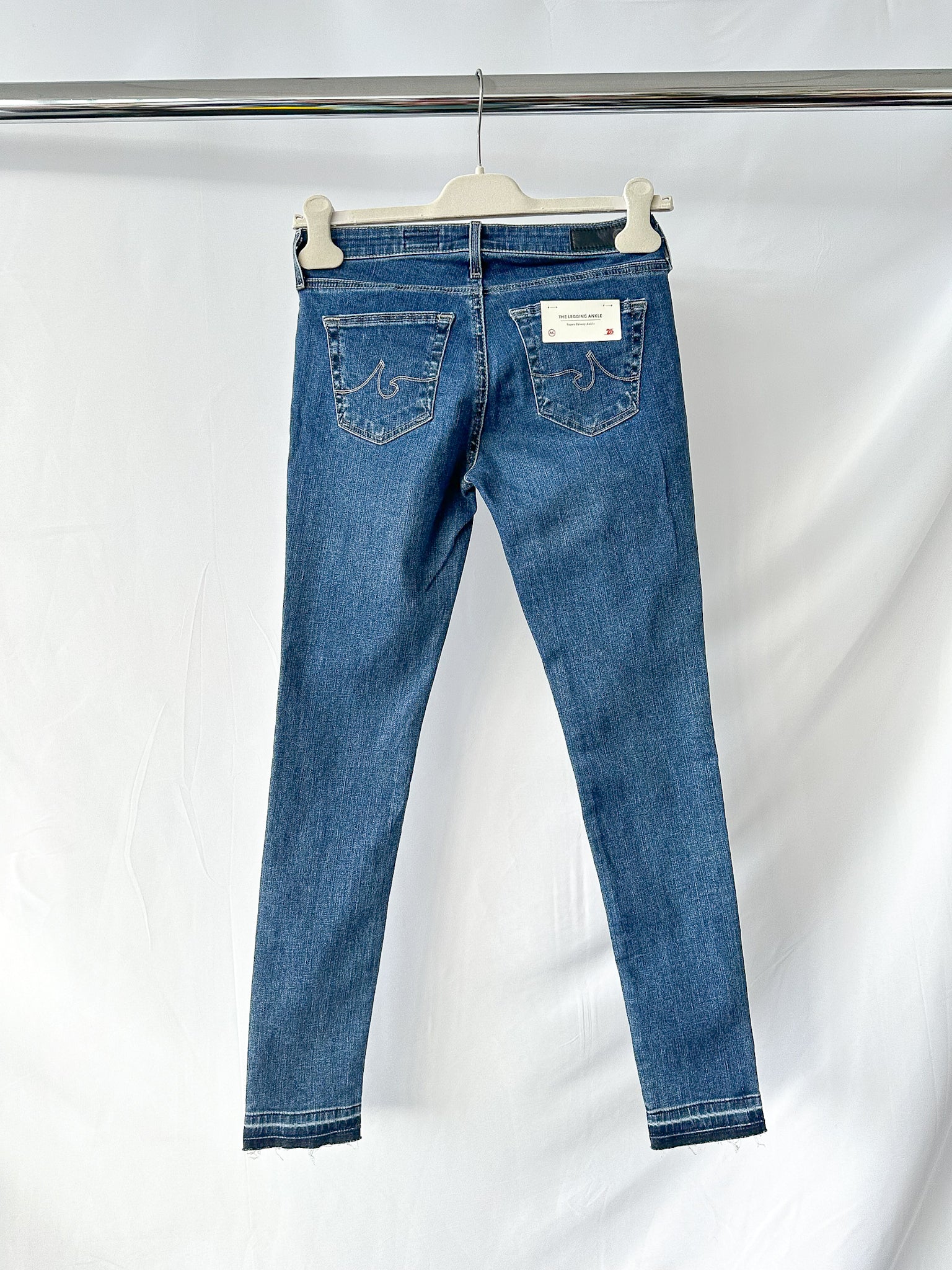 AG Jeans Denim Super Skinny Ankle Legging Blue Jeans