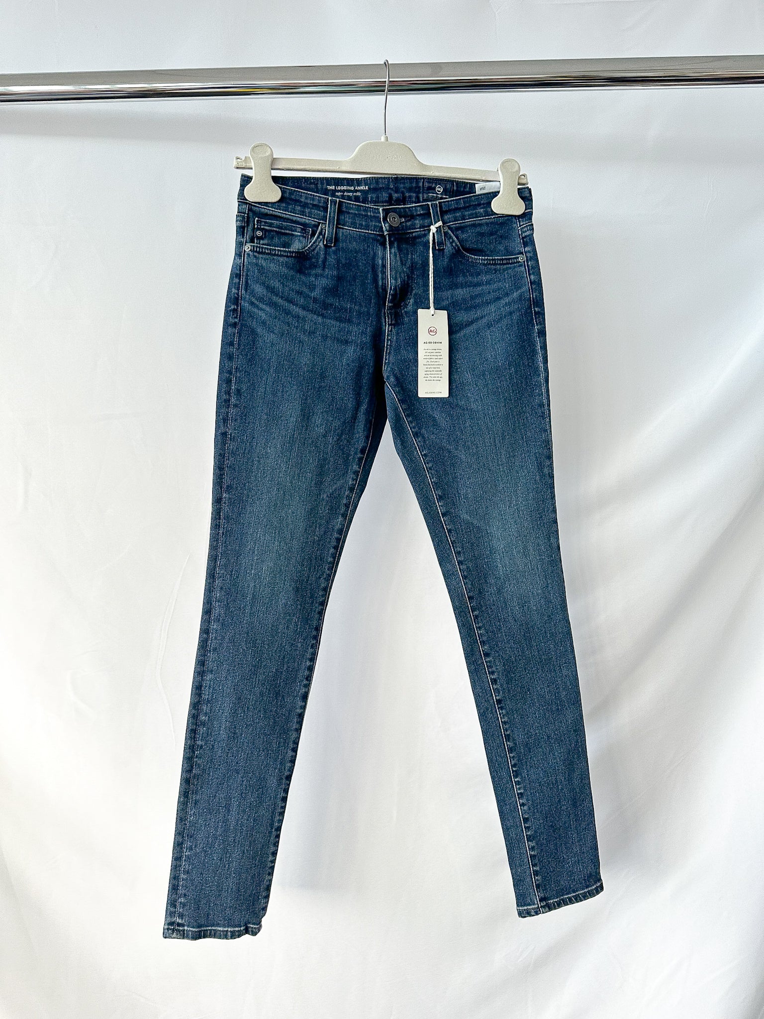 AG Jeans Denim Super Skinny Ankle Legging Dark Blue Jeans