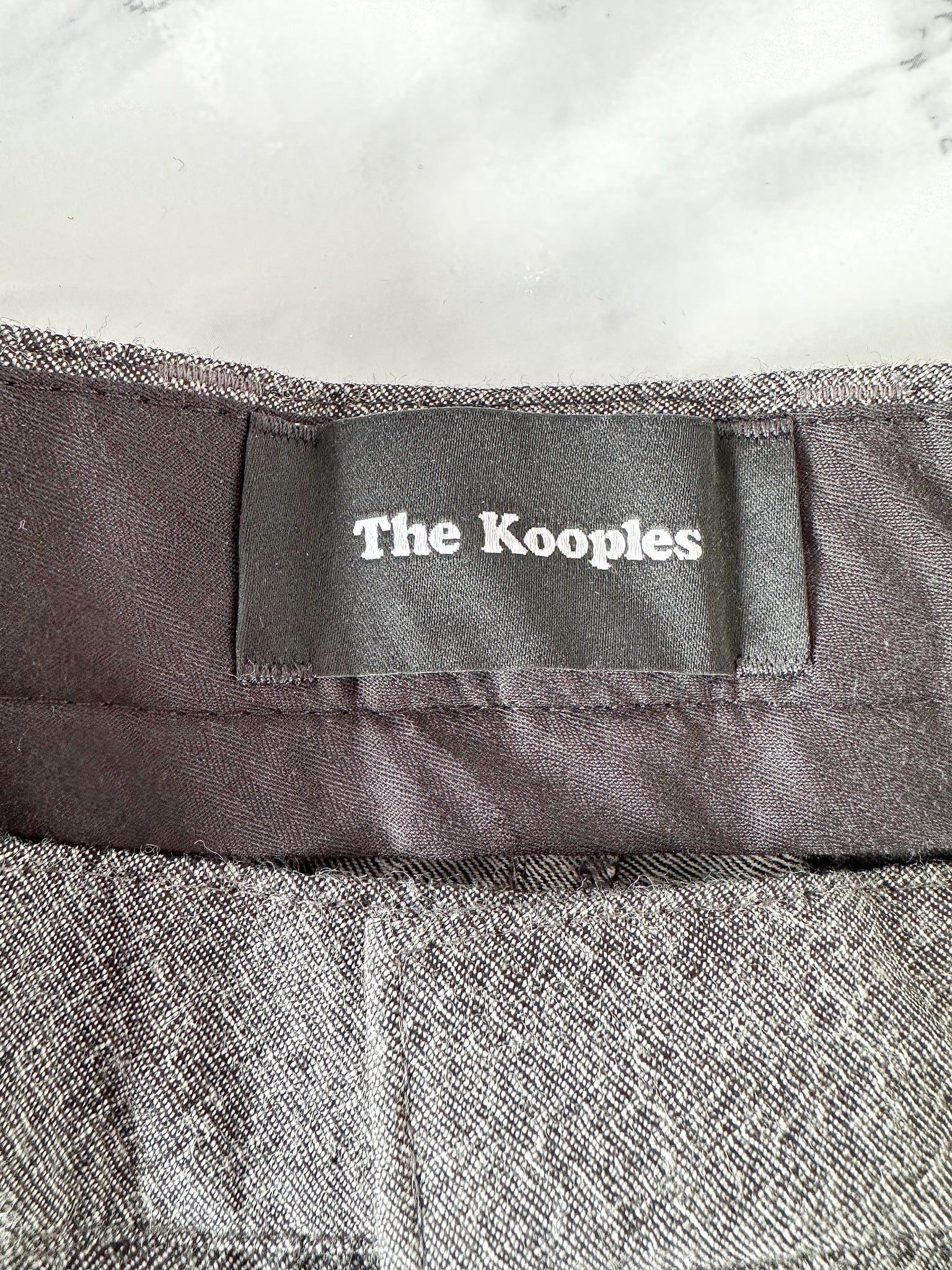 The Kooples Grey Wool Cropped Trousers