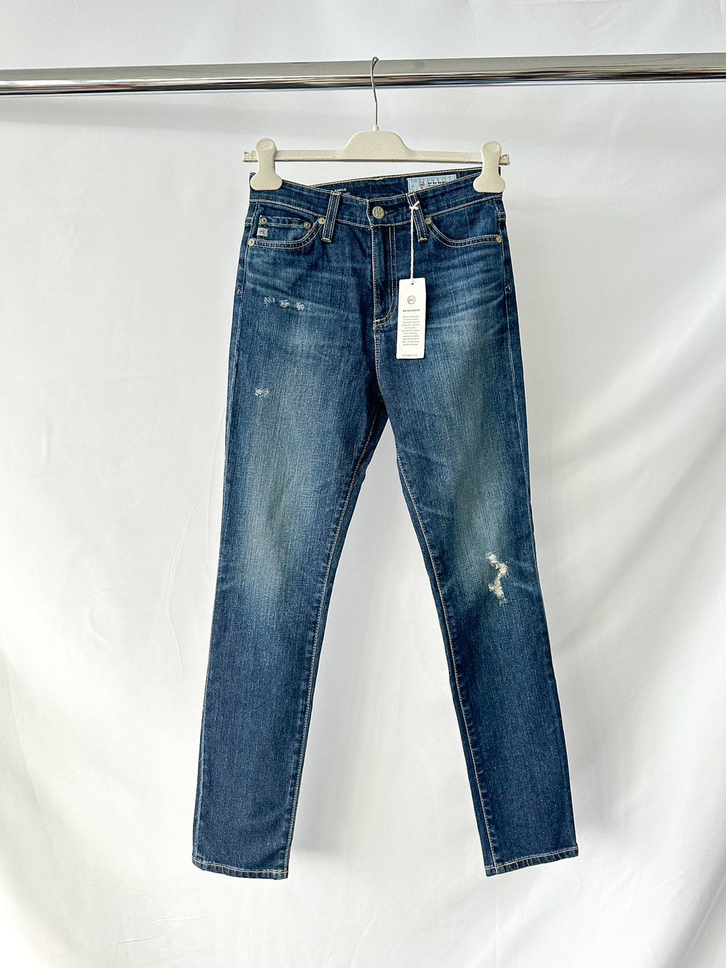 AG Jeans Denim The Sophia Ankle Vintage High Waisted Skinny Jeans