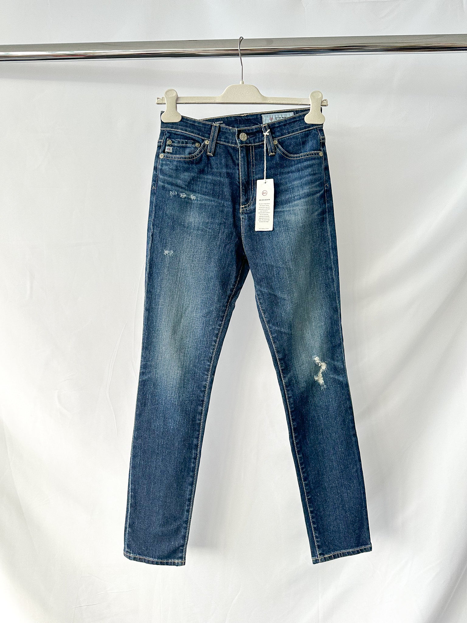 AG Jeans Denim The Sophia Ankle Vintage High Waisted Skinny Jeans