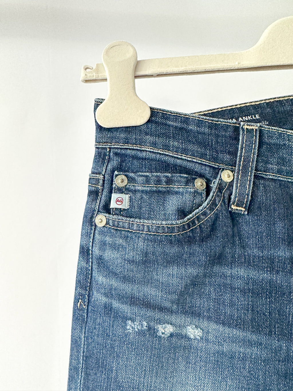 AG Jeans Denim The Sophia Ankle Vintage High Waisted Skinny Jeans