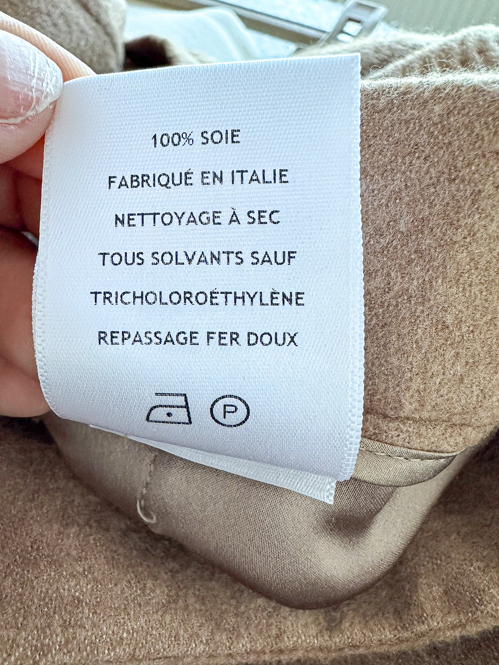 Gabriela Hearst Silk Vesta Brushed Caramel Brown Straight Leg Trousers