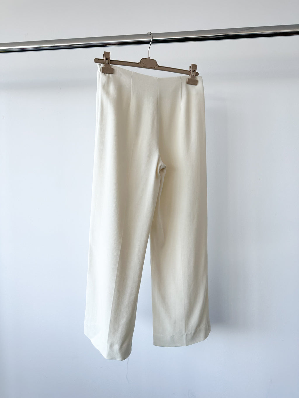 Pantalon large blanc épuré Toteme