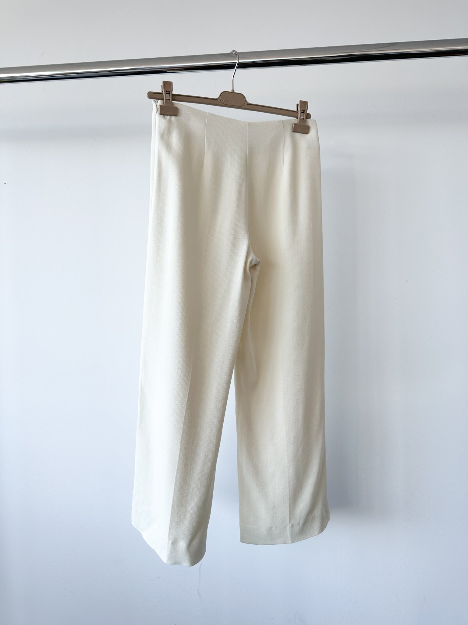 Pantalon large blanc épuré Toteme