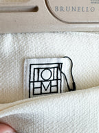 Pantalon large blanc épuré Toteme