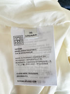 Pantalon large blanc épuré Toteme