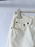 Husbands White Straight Leg 5-Pocket Jeans