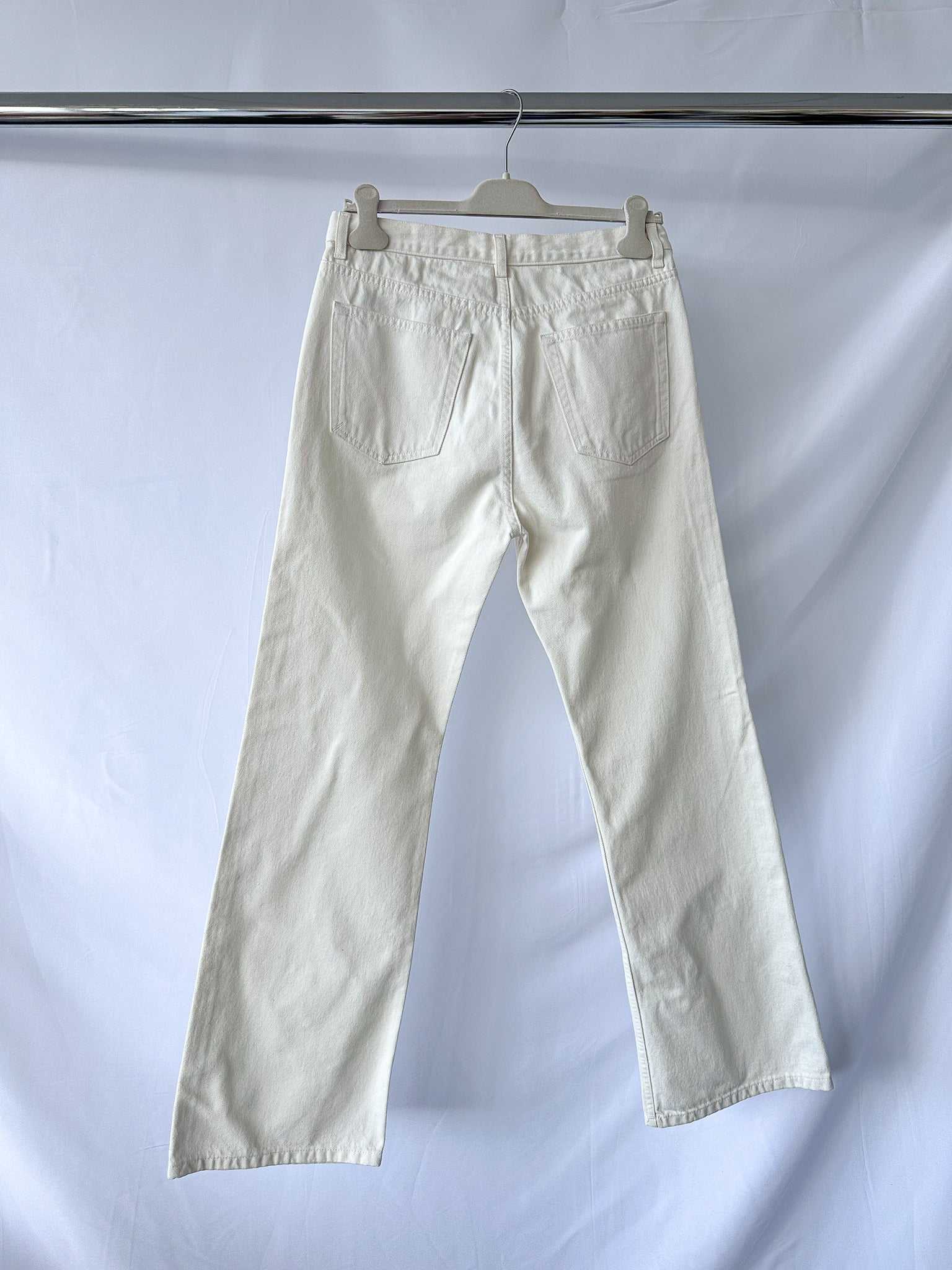 Husbands White Straight Leg 5-Pocket Jeans