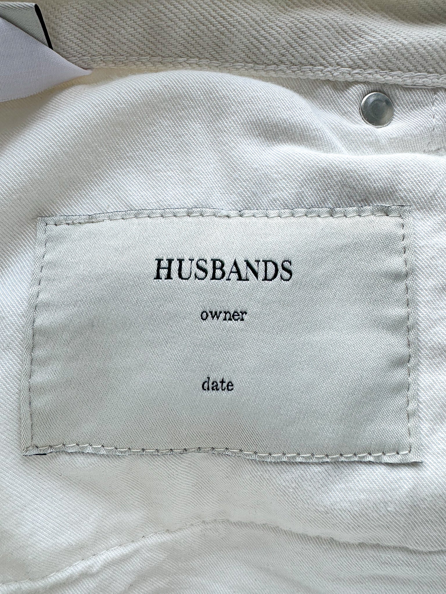 Husbands White Straight Leg 5-Pocket Jeans