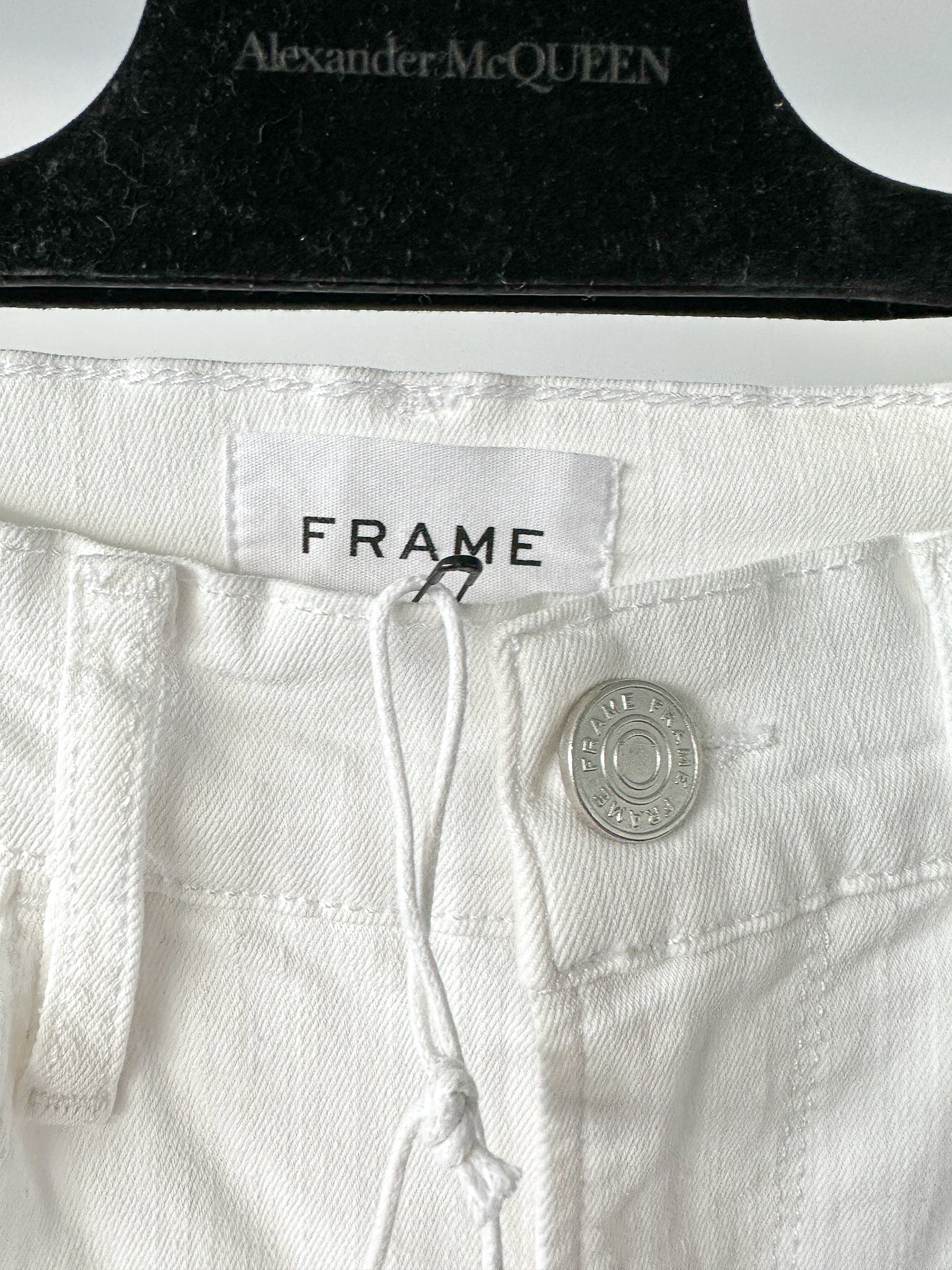 Frame White Le Palazzo Crop Denim Jeans
