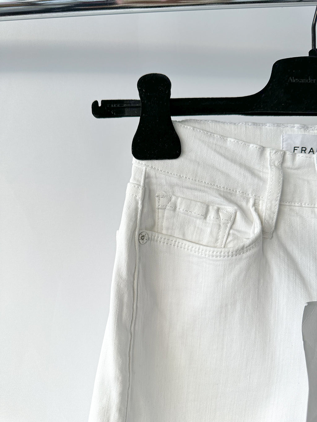 Frame White Le Palazzo Crop Denim Jeans