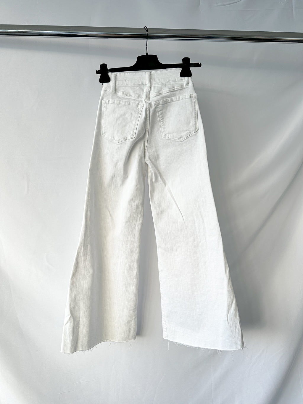 Frame White Le Palazzo Crop Denim Jeans