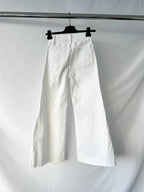 Frame White Le Palazzo Crop Denim Jeans