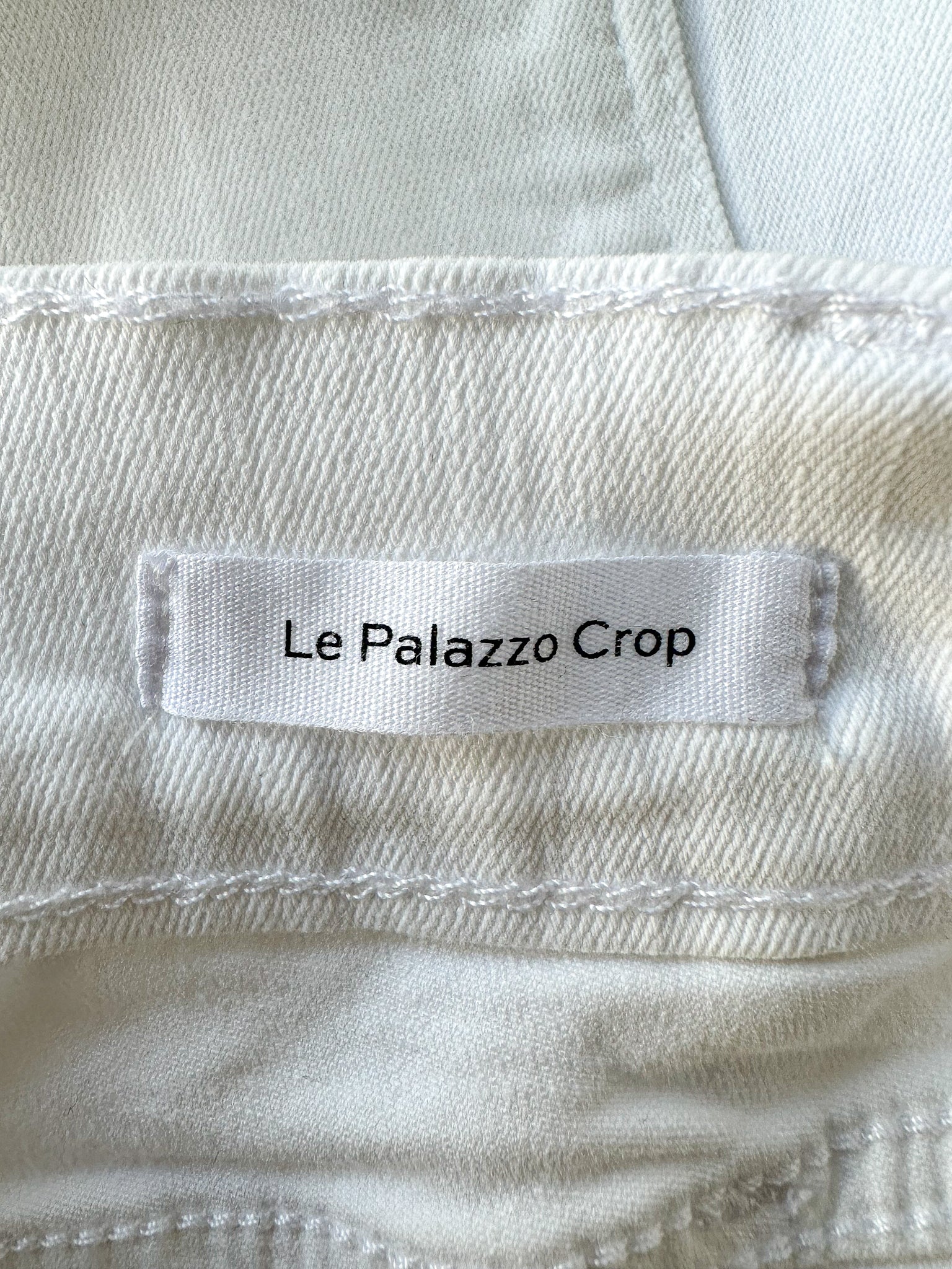 Frame White Le Palazzo Crop Denim Jeans