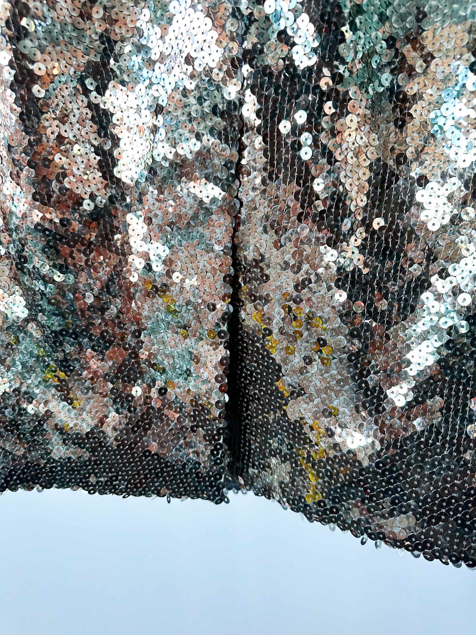 Halpern Sequinned One Shoulder Rainbow Party Dress