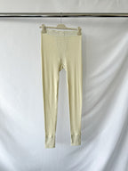 Skims Cream White Ribbed Thermal Leggings