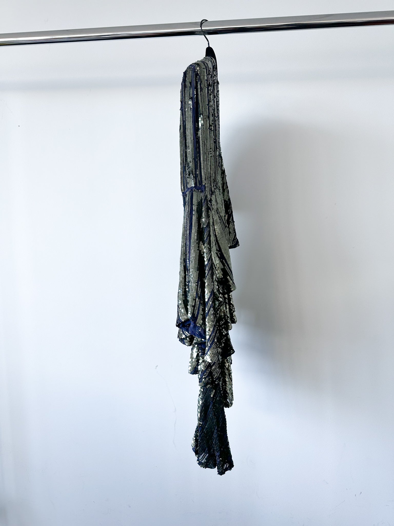 Osman London Green Sequinned Layered Dress