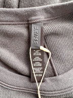 Skims Black Rib Knit Stretch Tank Mini Dress