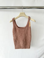 Skims Cozy Bouclé Teddy Sleeveless Vest Top