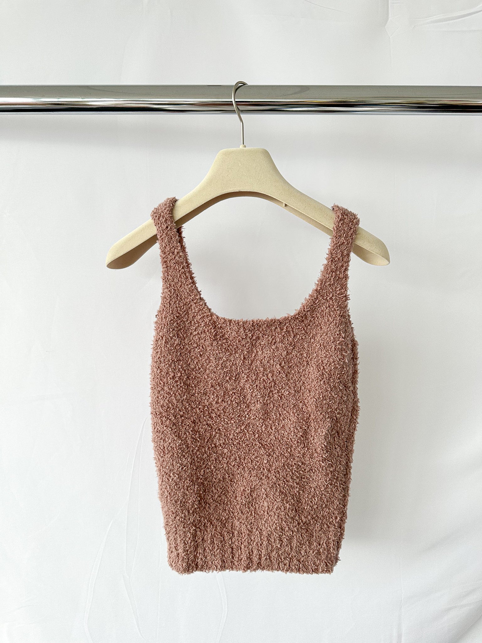 Skims Cozy Bouclé Teddy Sleeveless Vest Top