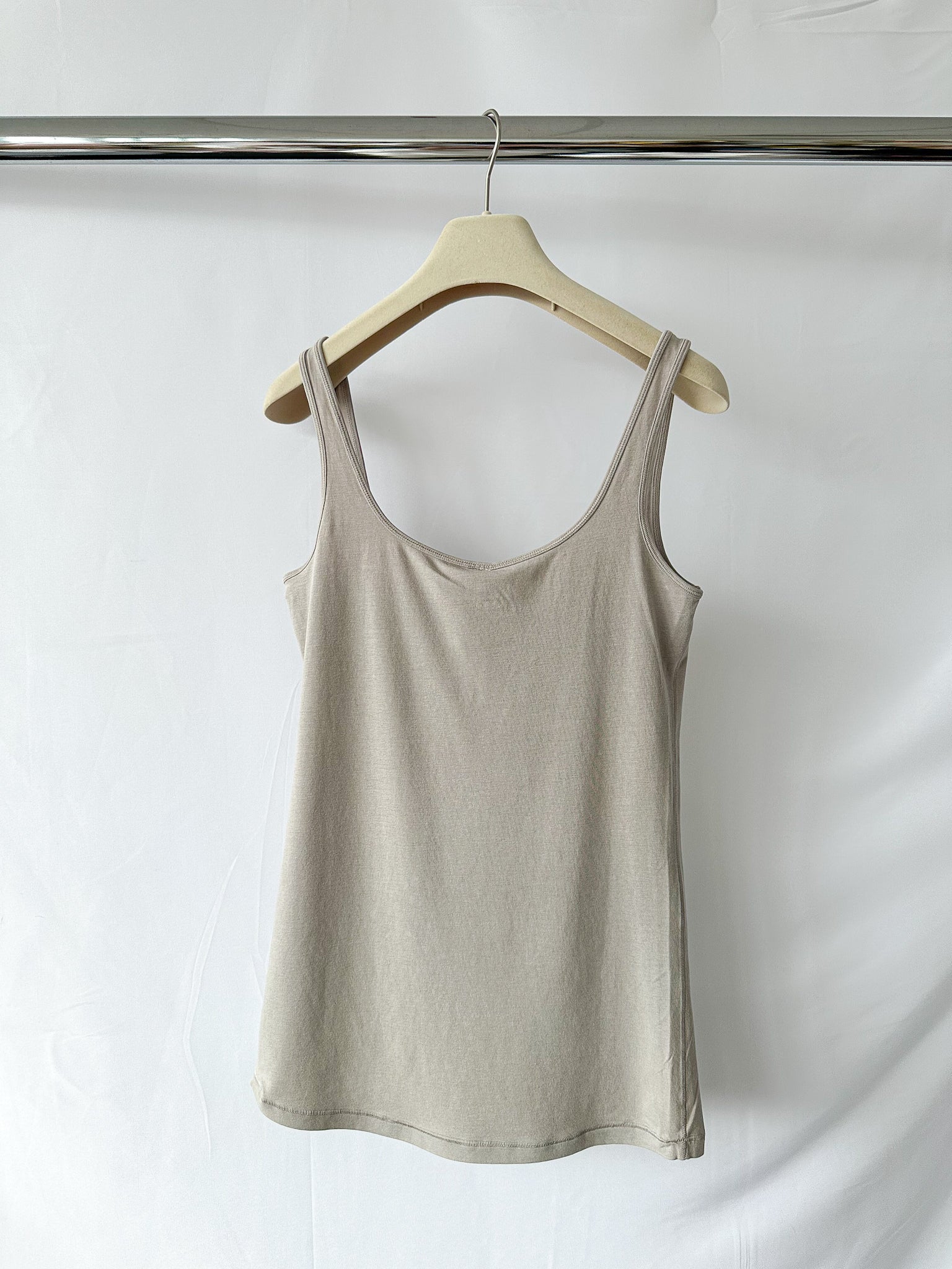 Skims Grey Tank Scoop Neck Top