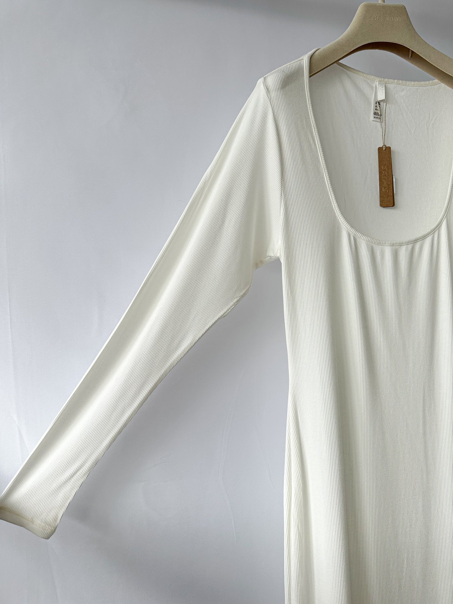 skims white dress glassons dupe maxi dress, size xs rent $30 done style Skims White Soft Lounge Ribbed
