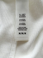 Skims Soft Lounge White Ribbed Knit Sleeveless Dress