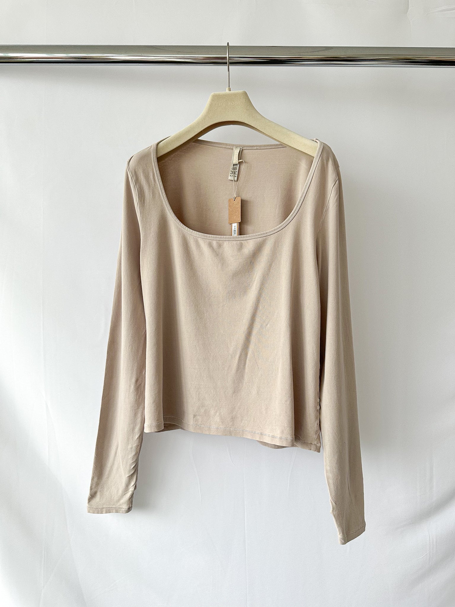 Skims Stone Grey New Vintage Long Sleeve T-Shirt Top