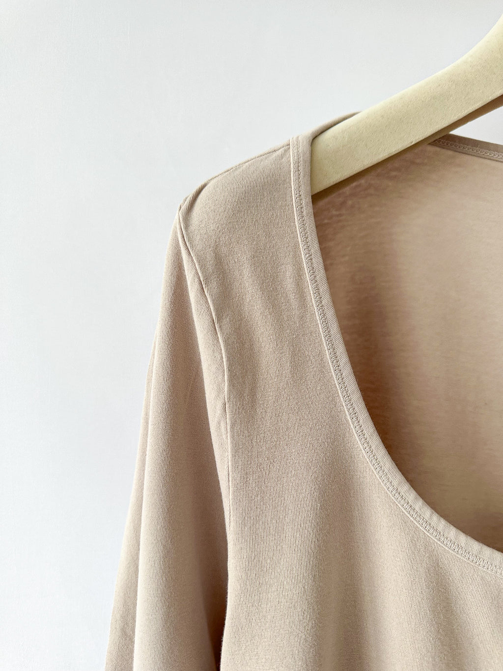 Skims Stone Grey New Vintage Long Sleeve T-Shirt Top