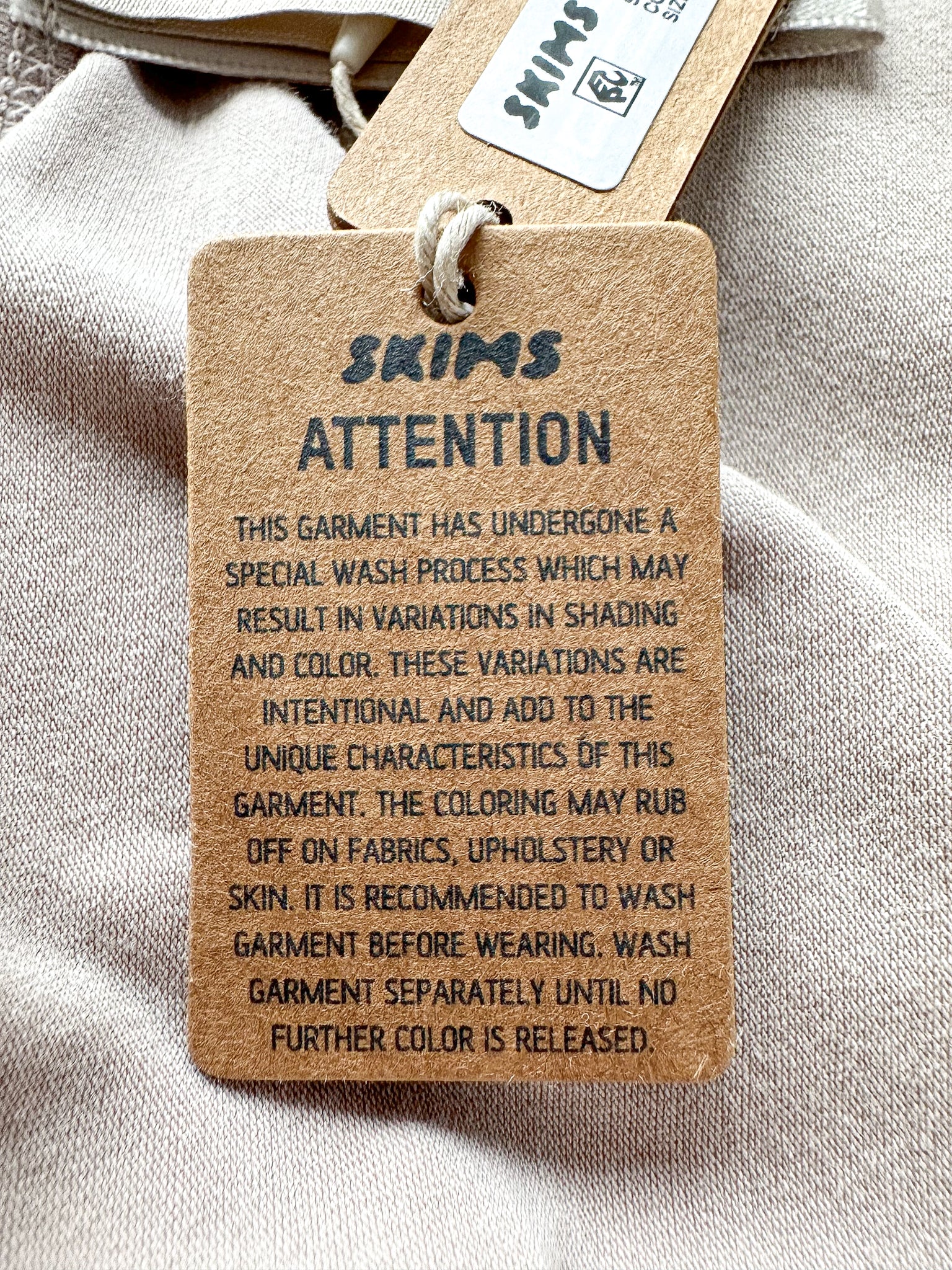 Skims Stone Grey New Vintage Long Sleeve T-Shirt Top