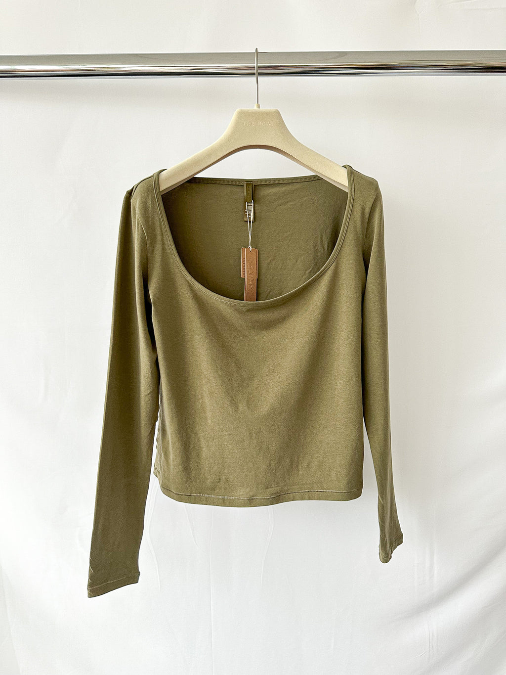 Skims Khaki Green New Vintage Long Sleeve T-Shirt Top