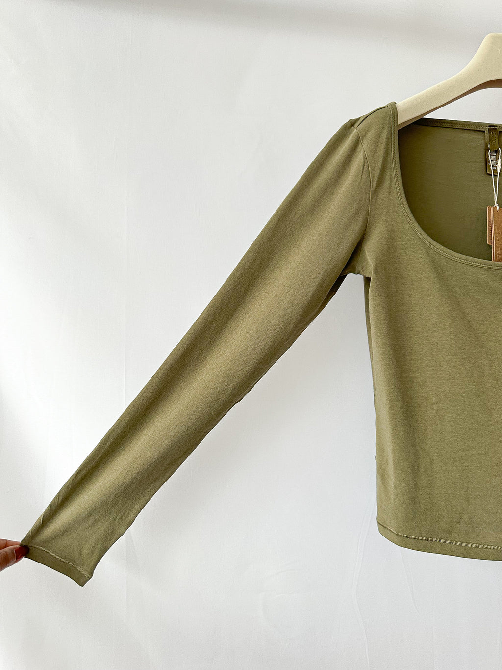 Skims Khaki Green New Vintage Long Sleeve T-Shirt Top