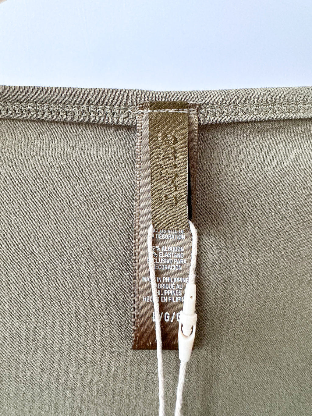 Skims Khaki Green New Vintage Long Sleeve T-Shirt Top