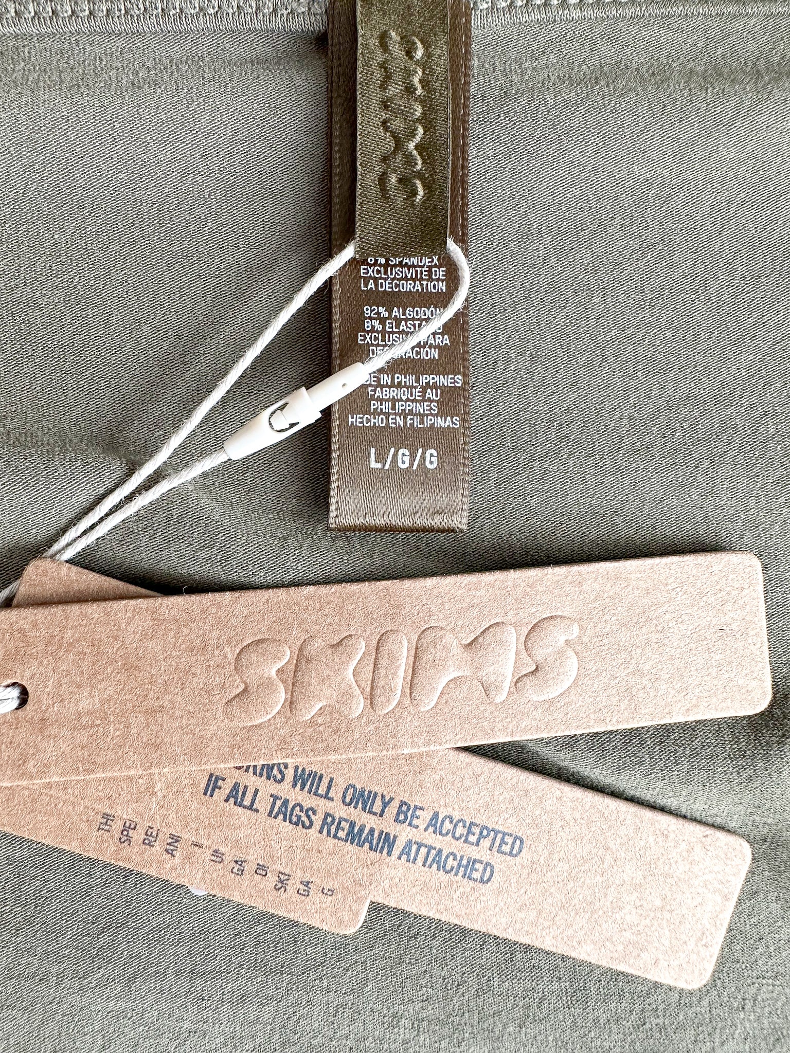 Skims Khaki Green New Vintage Long Sleeve T-Shirt Top