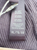 Skims Brown Ribbed Knit Stretch Woven Halterneck Maxi Dress